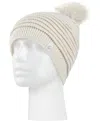 Heat Holders Women's Cannes Ribbed Pom-pom Hat In Cream