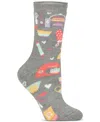 Heat Holders Women's Julianna Baking Patterned Crew Socks In Grey
