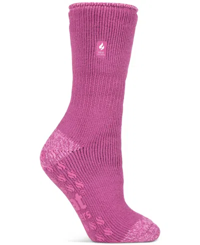 Heat Holders Women's Juniper Crew Slipper Socks In Purple