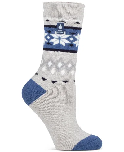 Heat Holders Women's Lite Melissa Fairisle Crew Socks In Gray