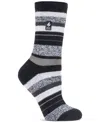 Heat Holders Women's Lite Peony Multi Stripe Crew Socks In Multi
