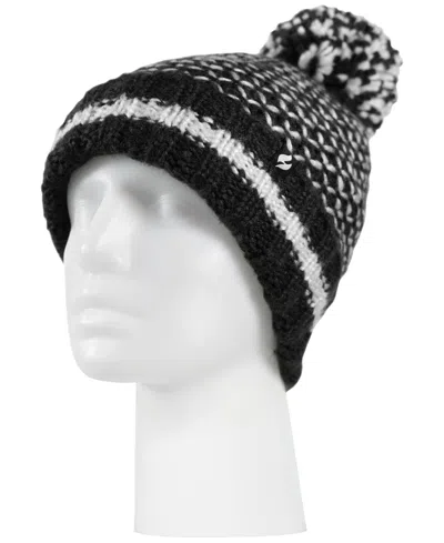Heat Holders Women's Lyon Roll-up Pom Pom Hat In Grey
