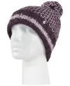 Heat Holders Women's Lyon Roll-up Pom Pom Hat In Purple