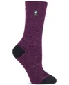 Heat Holders Women's Ultra Lite Brenda Twist Crew Socks In Purple