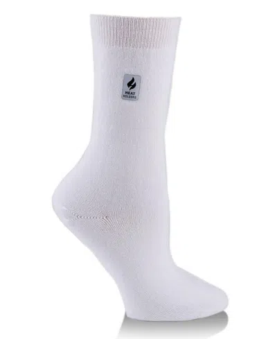 Heat Holders Women's Ultra Lite Solid Thermal Socks In White