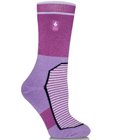 Heat Holders Women's Ultra Lite Sport Crew Socks In Purple