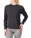 Heat Holders Women's Ultra Lite Celine Ceramic Thermal Long Sleeve Top In Charcoal
