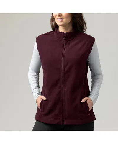 Heat Holders Women's Vera Original Zip Vest In Burgundy