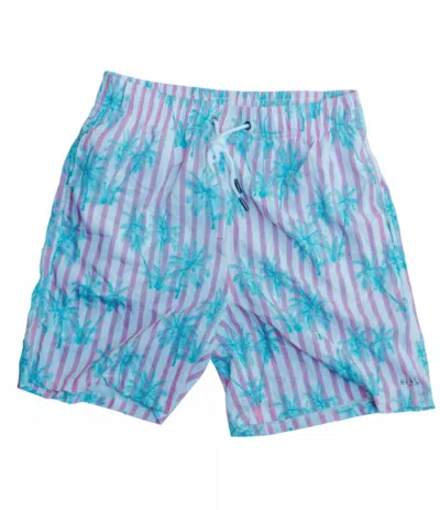 Heat Swimwear Men's Swim Trunks In Pink Stripes In Blue