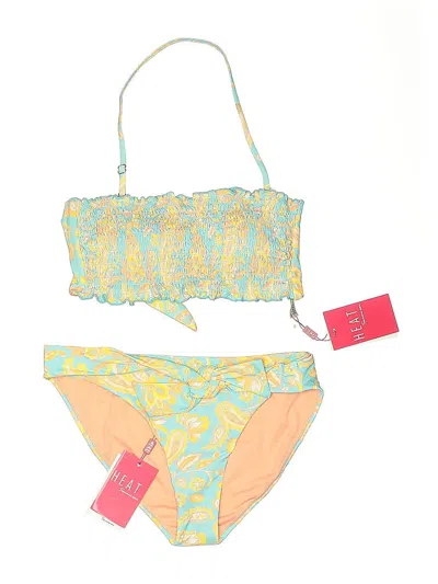 Pre-owned Heat Swimwear Two Piece Swimsuit In Yellow