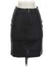 Heather Faux Leather Skirt In Black