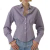 Heather Harlan Waisted Shirt In Blue Rust In Multi