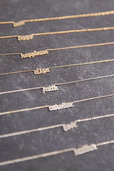 Heather Hawkins 14k Custom Script Necklace In Gold