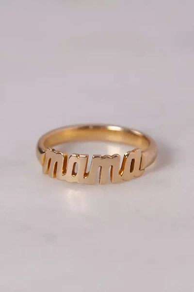 Heather Hawkins 14k Custom Script Ring With Comfort Band In Gold