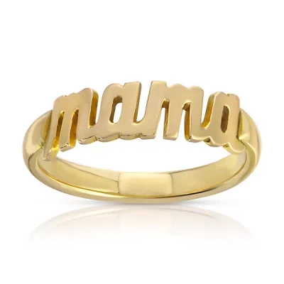 Heather Hawkins 14k Custom Script Ring With Comfort Band In White