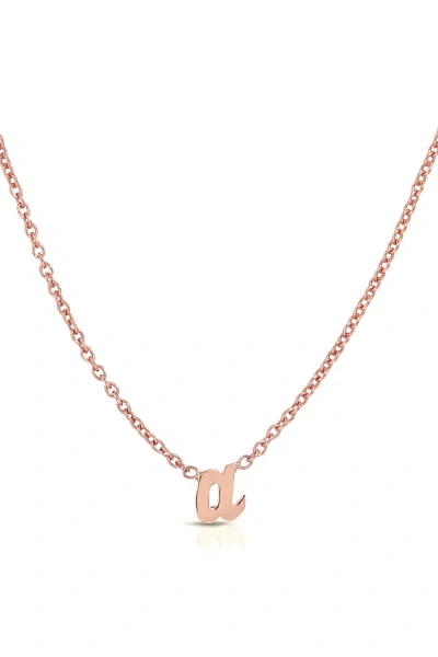 Heather Hawkins 14k Rose Gold Custom Initial Necklace In Pink