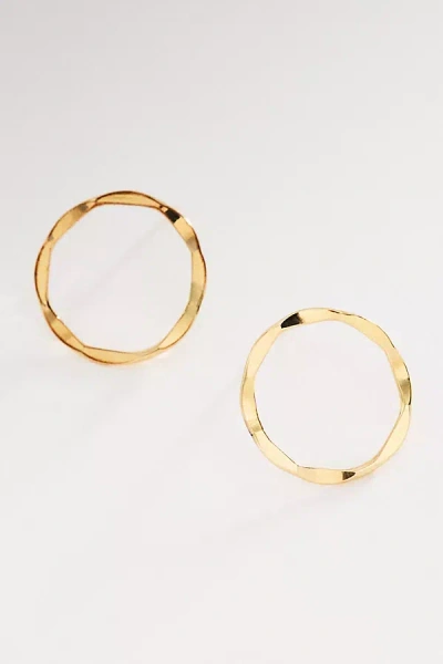 Heather Hawkins Circle Stud Earrings In Gold