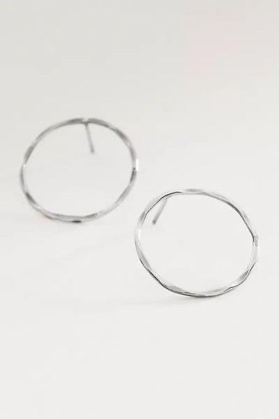 Heather Hawkins Circle Stud Earrings In Silver
