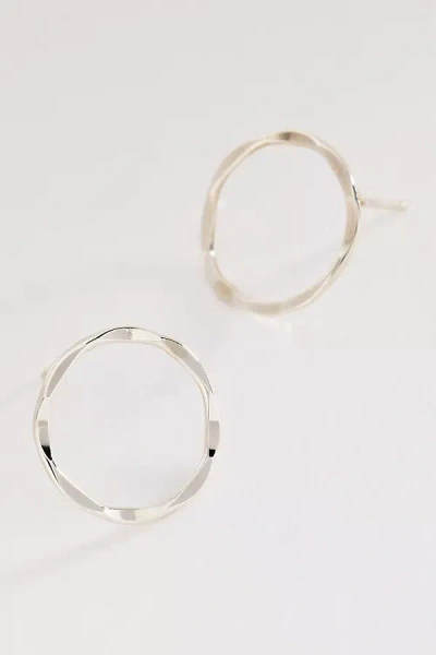 Heather Hawkins Circle Stud Earrings In Silver