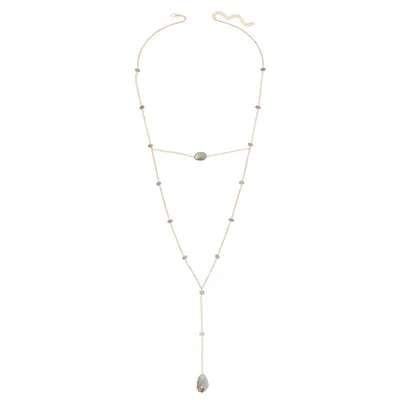 Heather Hawkins Jewelry Women's Blue Edge Of Desire Necklace - Labradorite - Gold-filled