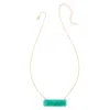 Heather Hawkins Jewelry Women's Blue Float Bar Necklace - Amazonite - Gold-filled