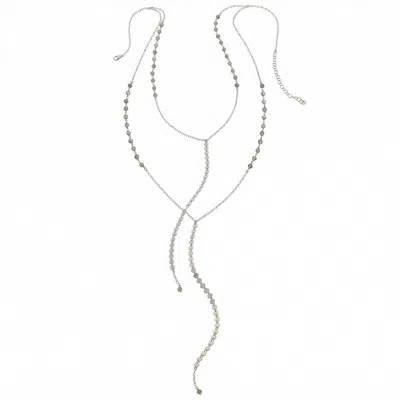 Heather Hawkins Jewelry Women's Blue Gypsy Draped Lariat Necklace - Sterling Silver - Labradorite