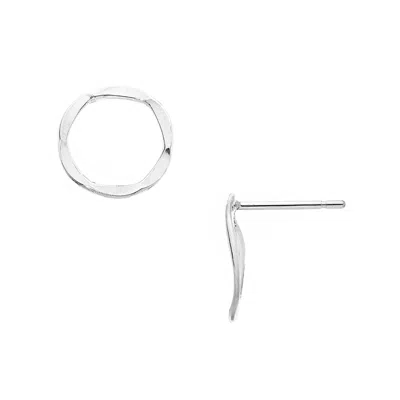 Heather Hawkins Jewelry Women's Circle Stud Earrings - Eleven Millimeters - Sterling Silver