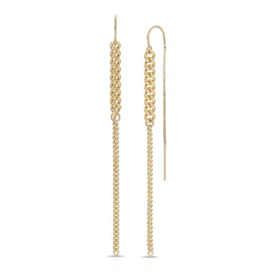 Heather Hawkins Jewelry Women's Curb It Chain Threader Earrings - Goldfilled
