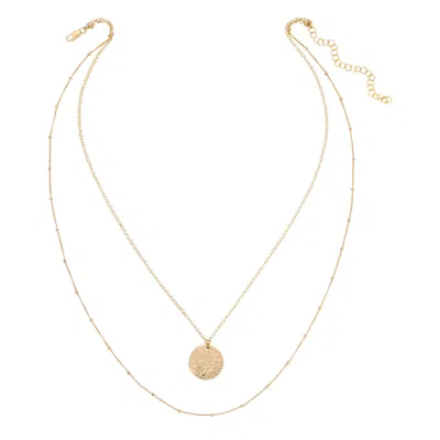 Heather Hawkins Jewelry Women's Draped Hand Hammered Coin Necklace - Gold-filled