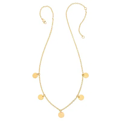 Heather Hawkins Jewelry Women's Five Tiny Hammered Coins Necklace - Gold-filled