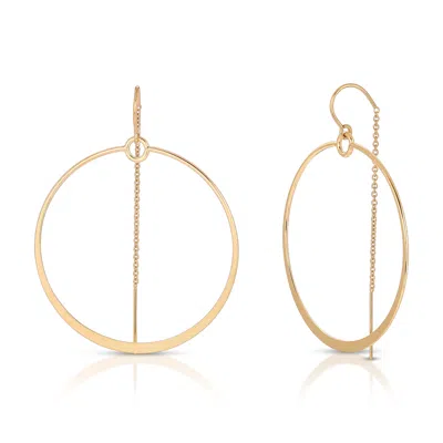 Heather Hawkins Jewelry Women's Flat Hoop Threader Earrings - Fourteen Karat Gold-filled
