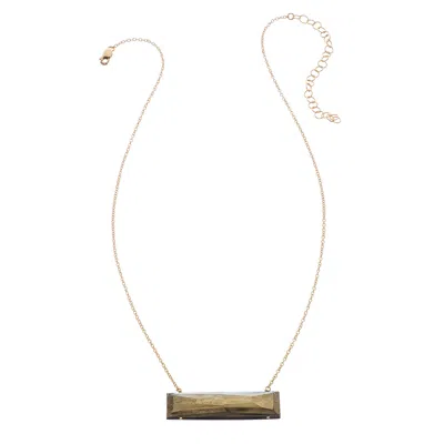 Heather Hawkins Jewelry Women's Float Bar Necklace - Pyrite - Goldfilled