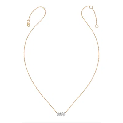 Heather Hawkins Jewelry Women's Gold Horoscope Zodiac Aquarius Waves Water Symbol Fine Diamond Fourteen Karat Necklace