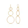 Heather Hawkins Jewelry Women's Graduated Three Link Earrings - Hand Hammered - Gold-filled In Gold