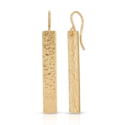 Heather Hawkins Jewelry Women's Hand Hammered Bar Earrings - Gold-filled