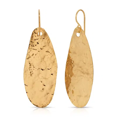 Heather Hawkins Jewelry Women's Hand Hammered Free Form Cut Earrings - Gold-filled