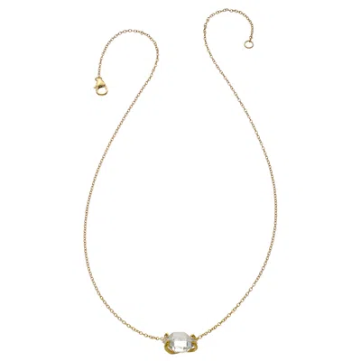 Heather Hawkins Jewelry Women's Herkimer Diamond Fine Necklace - Fourteen Karat Yellow Gold
