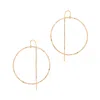 Heather Hawkins Jewelry Women's Large Filigree Hoop Threader Earrings - Goldfilled