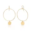 Heather Hawkins Jewelry Women's Large Hammered Hoop Disc Earrings - Forty Millimeters - Gold-filled In Gold