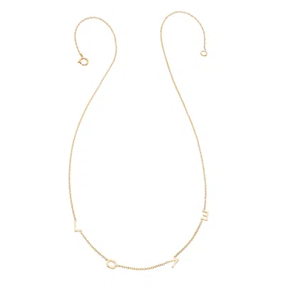 Heather Hawkins Jewelry Women's Love Spaced Out Fourteen Karat Yellow Gold Fine Jewelry Necklace