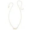 Heather Hawkins Jewelry Women's Mrs Lowercase Script Fourteen Karat Yellow Gold Fine Jewelry Necklace