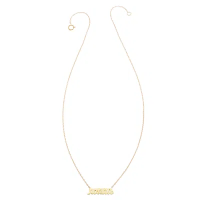Heather Hawkins Jewelry Women's Nonna Lowercase Script Fourteen Karat Yellow Gold Grandmother Fine Jewelry Necklace