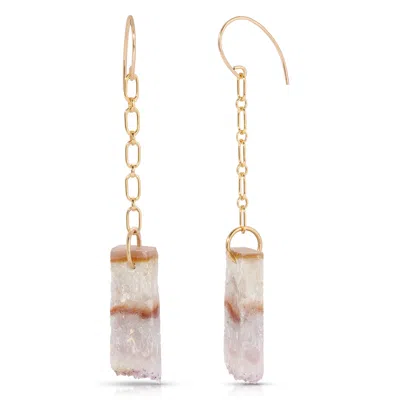 Heather Hawkins Jewelry Women's Pink / Purple Bohemian Amethyst Slice Earrings In Multi