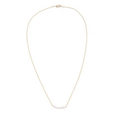 Heather Hawkins Jewelry Women's Shine On Tiny Gemstone Layering Necklace - Goldfilled Herkimer Crystal