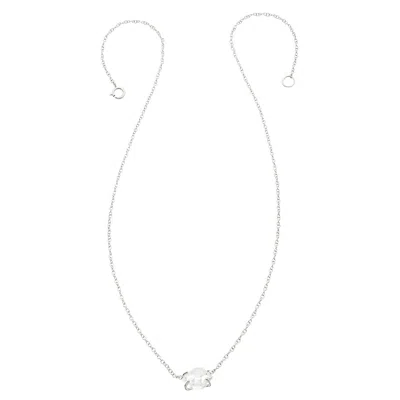 Heather Hawkins Jewelry Women's Silver Herkimer Diamond Necklace - White Gold Vermeil