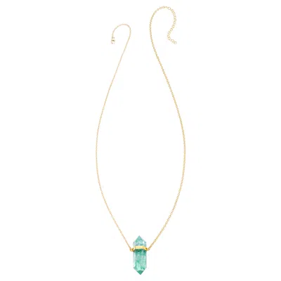 Heather Hawkins Jewelry Women's Stevie Necklace - Green Fluorite - Goldfilled.