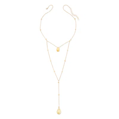 Heather Hawkins Jewelry Women's Yellow / Orange Edge Of Desire Necklace - Citrine - Gold-filled