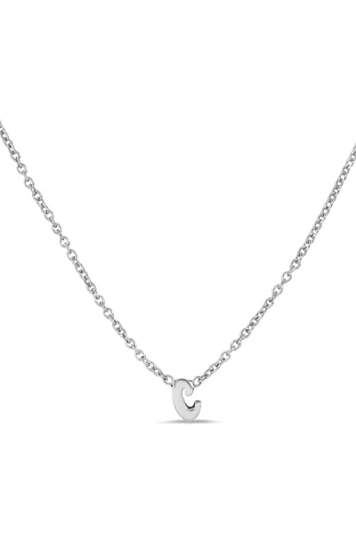 Heather Hawkins Sterling Silver Custom Initial Necklace In White