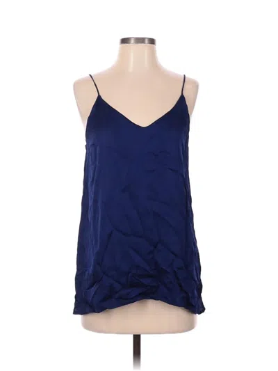 Pre-owned Heather Sleeveless Blouse In Blue