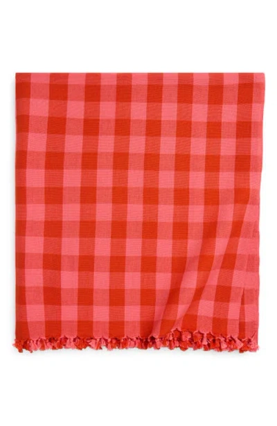 Heather Taylor Home Gingham Guava Tablecloth